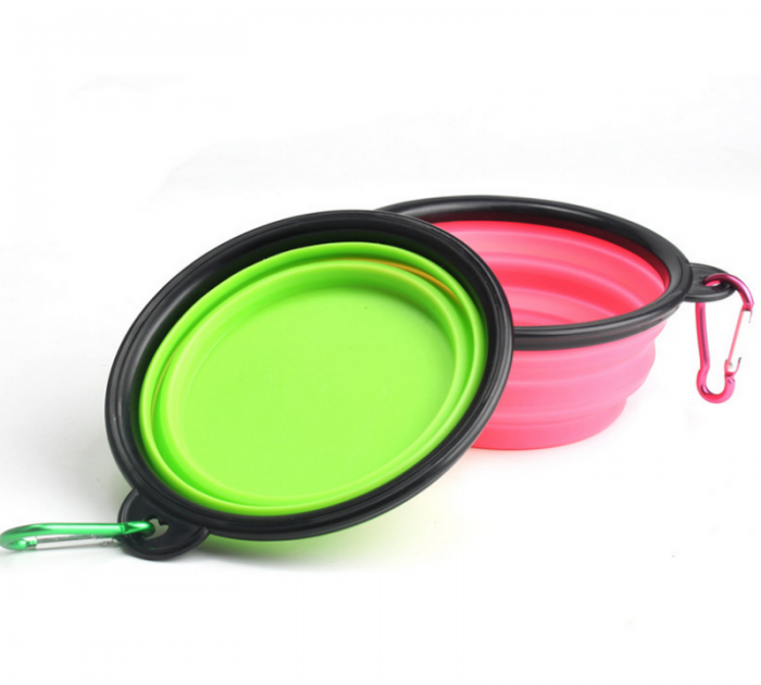 Collapsible Pet Silicone Dog Food Water Bowl - Image 3