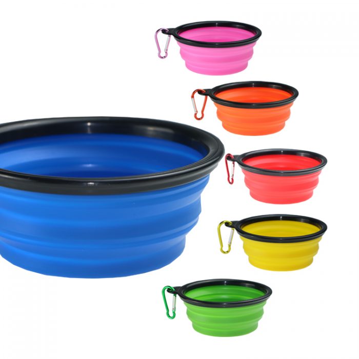 Collapsible Pet Silicone Dog Food Water Bowl - Image 2