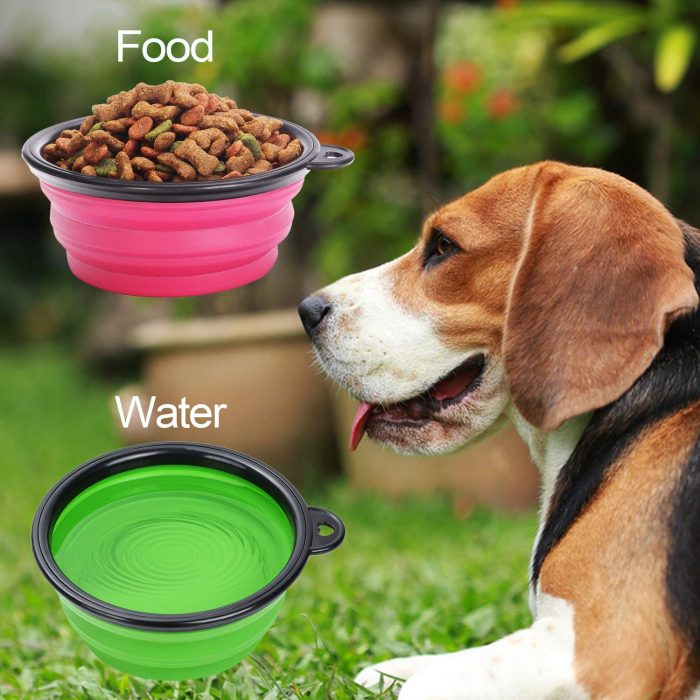Collapsible Pet Silicone Dog Food Water Bowl - Image 5