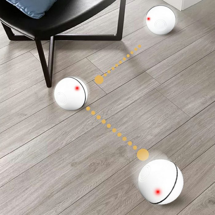 Pets Cat Interactive LED Smart Electric Cat Toy Magic Roller Ball USB Interactive Ball - Image 6