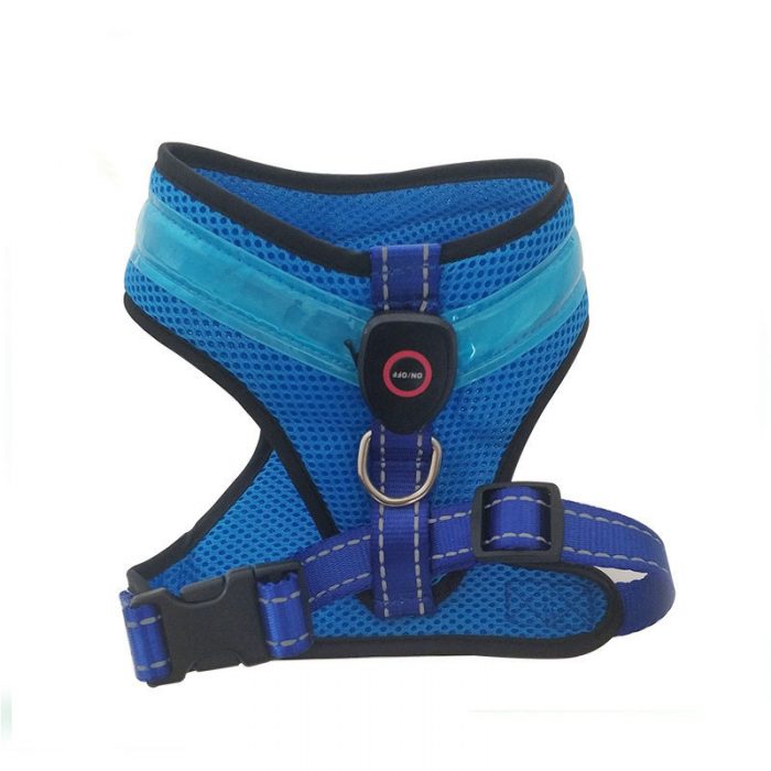 LED Luminous Dog Harness Light Up Dog Chest Strap Vest Pet Safety Reflective Harness Collar Dog Kitten Glowing Flash Strap - Image 3