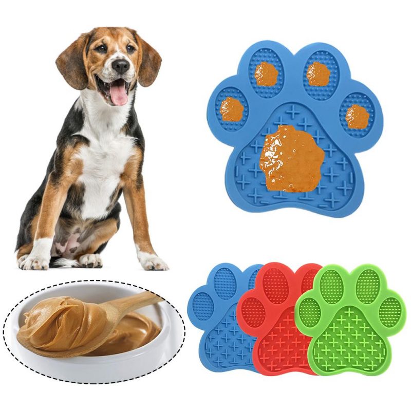 Dog Lick Pad Pet Bathing Distraction Pads Wall Mouted Silicone Slow Feeder Lick Mat with Strong Suction for Dog Bathing Grooming