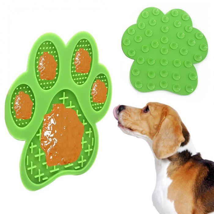 Dog Lick Pad Pet Bathing Distraction Pads Wall Mouted Silicone Slow Feeder Lick Mat with Strong Suction for Dog Bathing Grooming - Image 4