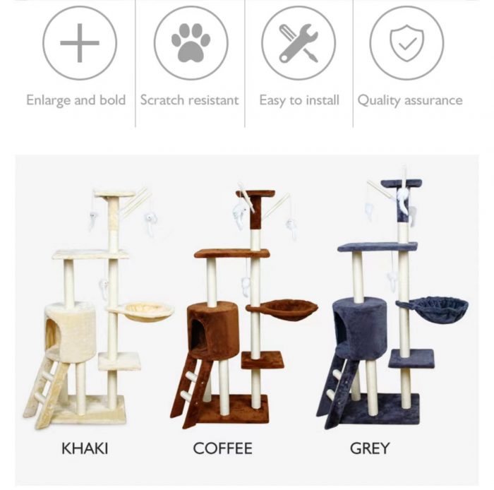Cat Scratcher Tree Cat House Multi-layer Toys With Hammock Pet Cat House - Image 5