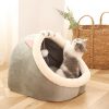 Sweet Cat Bed Warm Pet Basket Cozy Kitten Lounger Cushion Cat House Tent Very Soft Small Dog Mat Bag For Washable Cave Cats Beds - Image 6
