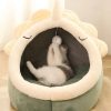 Sweet Cat Bed Warm Pet Basket Cozy Kitten Lounger Cushion Cat House Tent Very Soft Small Dog Mat Bag For Washable Cave Cats Beds - Image 8