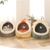 Sweet Cat Bed Warm Pet Basket Cozy Kitten Lounger Cushion Cat House Tent Very Soft Small Dog Mat Bag For Washable Cave Cats Beds - Image 10