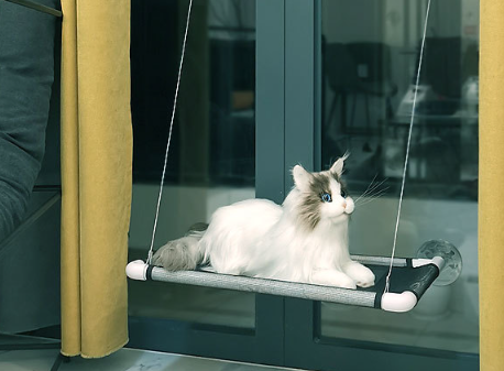 Cat Window Perch Hammock Saving Inside Space Sill Seat Easy to Mounted Pet Bed
