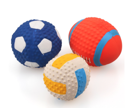 Squeaky Dog Toys, Natural Latex Rubber Dog Balls, Soft , Bouncy & Durable for Small Medium Dogs Puppy Interactive Chew Sound Fetch Play Dog Squeaky Toy Ball