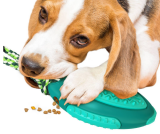 Dental Chew Treat Toy, Pet Interactive Toy ,Slow Feeder，Treat Toy with Sound, and Rubber Tooth Cleaning Toy