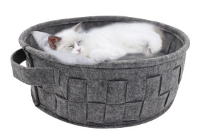 Cat Beds for Indoor Cats, Felt Cat Bed Detachable Cat House with Removable Cozy Cushion Sleeping Pet Bed