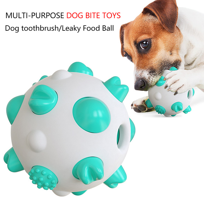 Dog Chew Toys, Leaky Food Ball，Dog Toys for Aggressive Chewers Large Breed, Multifunctional Teeth Cleaning Toys