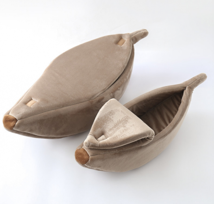 Pet Bed Cute  Creative Cat's Nest, Cat Puppy Banana Shape Closed Shape, Suitable for Indoor and Outdoor Use Anti-Skid Movement Nest - Image 4