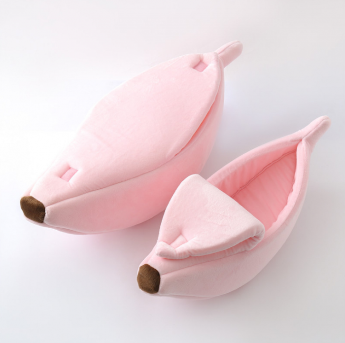 Pet Bed Cute  Creative Cat's Nest, Cat Puppy Banana Shape Closed Shape, Suitable for Indoor and Outdoor Use Anti-Skid Movement Nest - Image 3