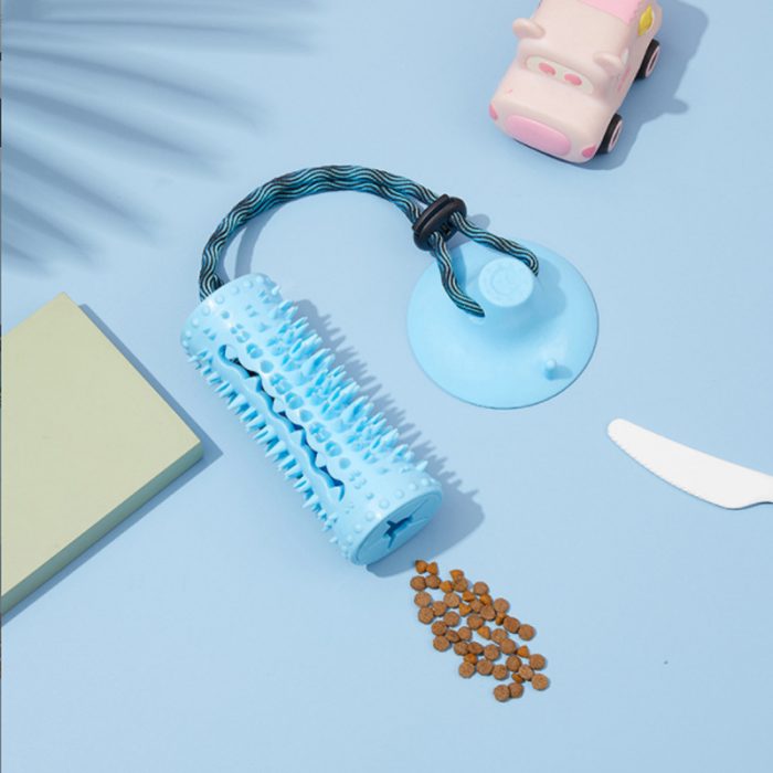 Pet Toy Balls Dog Chew Toys for Cleaning Teeth and Removing Dental Calculus, Non-Toxic Natural Rubber Leaking Food Indestructible Ball with Training-Rope - Image 2