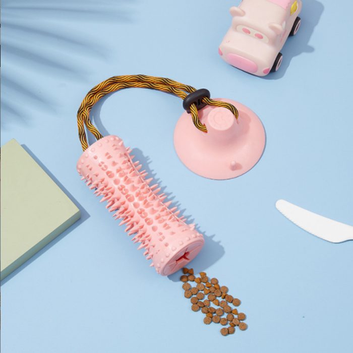 Pet Toy Balls Dog Chew Toys for Cleaning Teeth and Removing Dental Calculus, Non-Toxic Natural Rubber Leaking Food Indestructible Ball with Training-Rope - Image 3