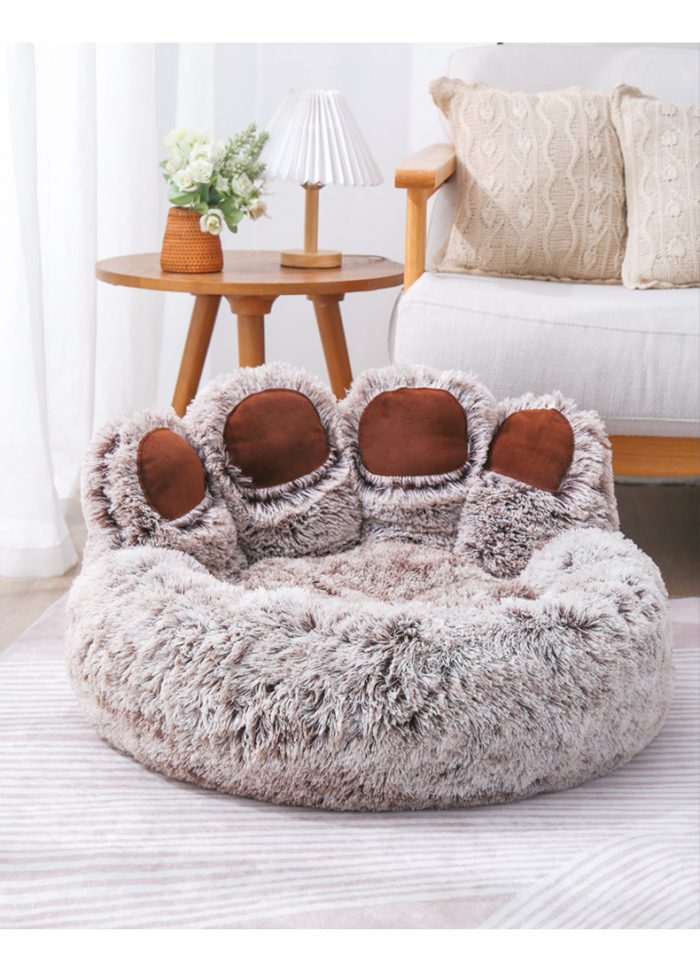 Calming Dog Beds Palm Print Shaped Dog Bed For Small Medium Large Pets Machine Washable Stable Pet Accessories For Anti Anxiety - Image 2