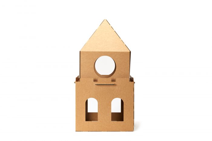 Cat Cardboard House Cat Scratcher House with Castle design Cat Play House for Indoor DIY Corrugated Scratcher Box - Image 3