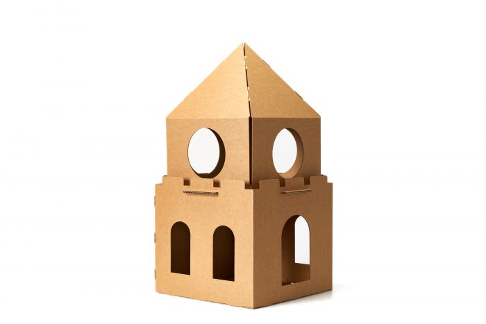 Cat Cardboard House Cat Scratcher House with Castle design Cat Play House for Indoor DIY Corrugated Scratcher Box - Image 5