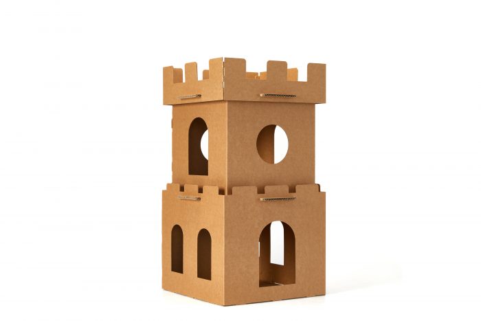 Cat Cardboard House Cat Scratcher House with Castle design Cat Play House for Indoor DIY Corrugated Scratcher Box
