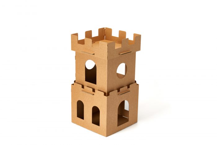 Cat Cardboard House Cat Scratcher House with Castle design Cat Play House for Indoor DIY Corrugated Scratcher Box - Image 4