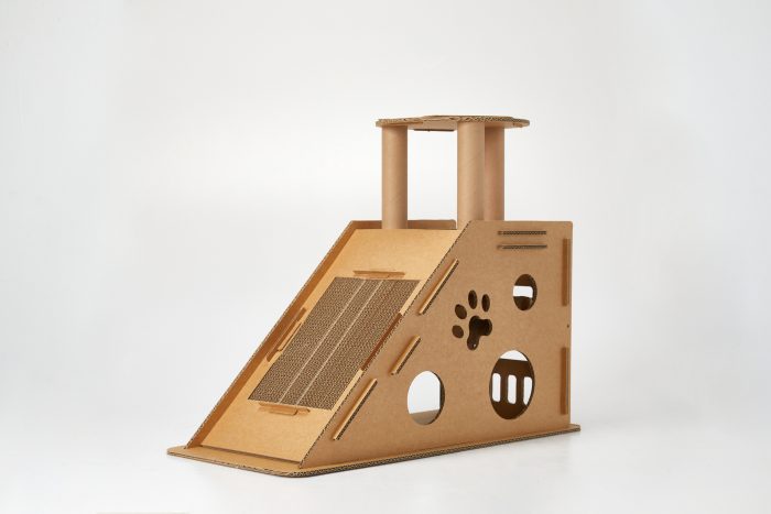 Cat Cardboard House Cat Scratcher House with Castle design Cat Play House for Indoor DIY Corrugated Scratcher Box