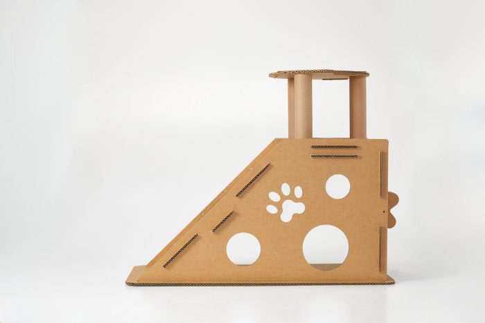 Cat Cardboard House Cat Scratcher House with Castle design Cat Play House for Indoor DIY Corrugated Scratcher Box - Image 4