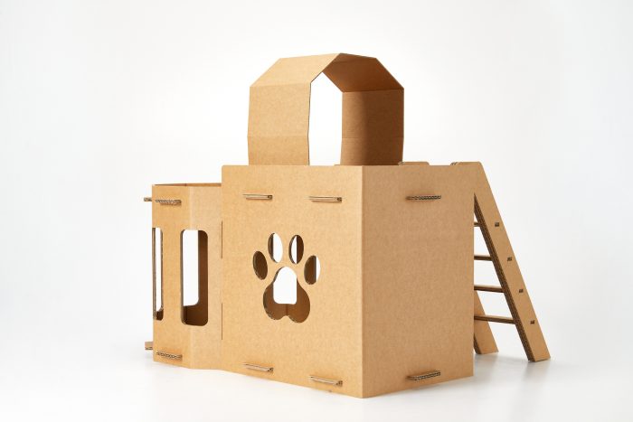 Cat Cardboard House Cat Scratcher House with Castle design Cat Play House for Indoor DIY Corrugated Scratcher Box - Image 5