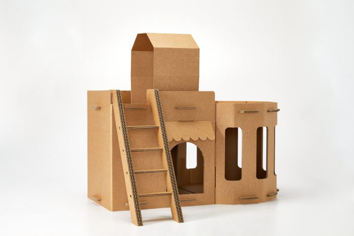 Cat Cardboard House Cat Scratcher House with Castle design Cat Play House for Indoor DIY Corrugated Scratcher Box - Image 4