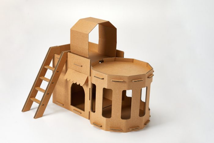 Cat Cardboard House Cat Scratcher House with Castle design Cat Play House for Indoor DIY Corrugated Scratcher Box - Image 3