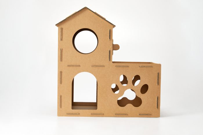 Cat Cardboard House Cat Scratcher House with Castle design Cat Play House for Indoor DIY Corrugated Scratcher Box - Image 3