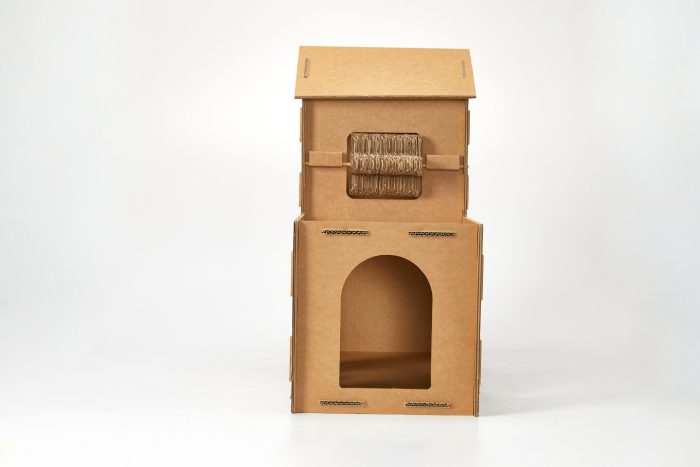Cat Cardboard House Cat Scratcher House with Castle design Cat Play House for Indoor DIY Corrugated Scratcher Box - Image 4