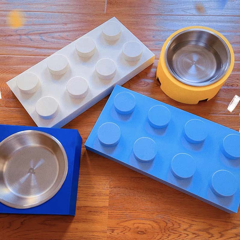 Building Block Double Pet Bowl