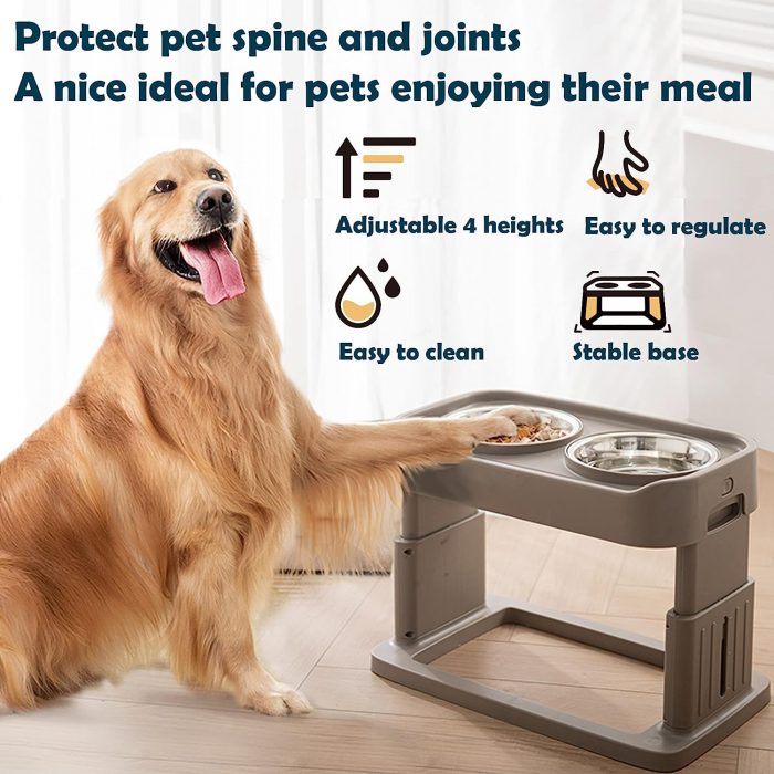 Adjustable Elevated Dog Bowl - Image 2