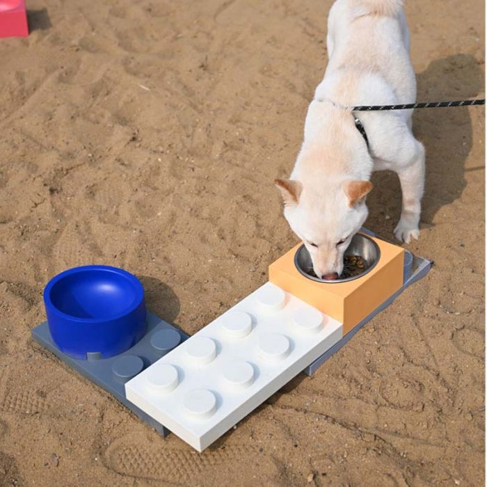 Building Block Double Pet Bowl - Image 3