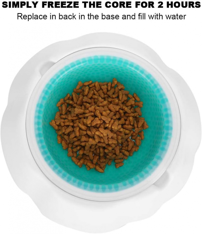 Cooling Bowls, Happy Water Chilled Dog Bowl Design with ABS for 4-6 Hours - Image 2