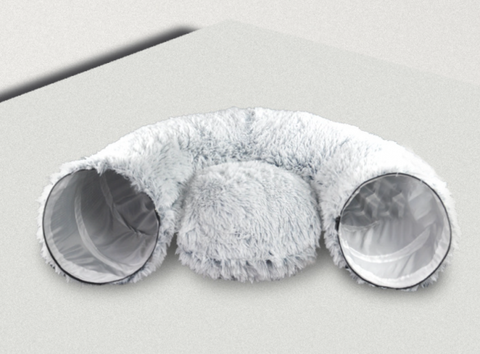 Cat Tunnel Bed Cat Tunnel Toy - Winter Warm Foldable Plush Pet Bed for Cats - Multifunctional Design Detachable and Non-slip Bottom Cat Lovers - Image 4