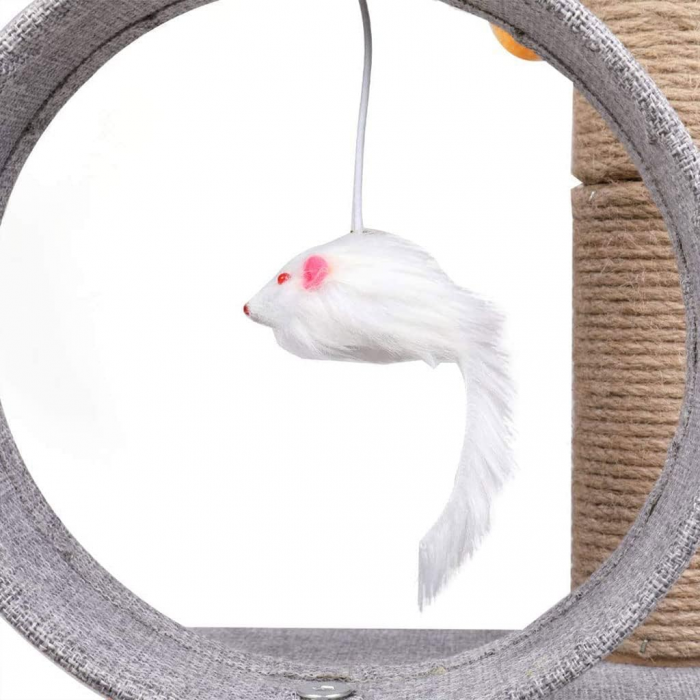 Cat Activity Tree Cat Climbing Frame Cat Tree TowerCat Tree Stand Cat Scratching Tree Interactive Dangling Ball Pet Activity Furniture House Kitten Climbing - Image 5