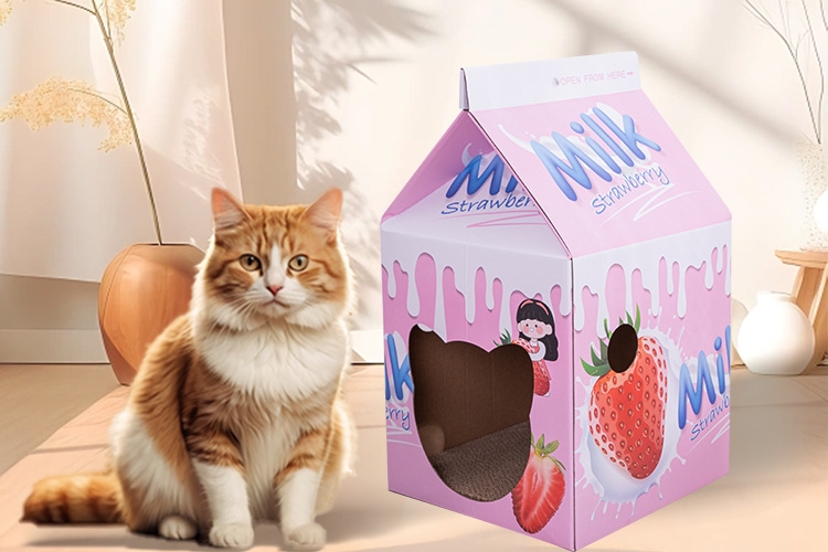 Milk carton fruit series cat scratching post