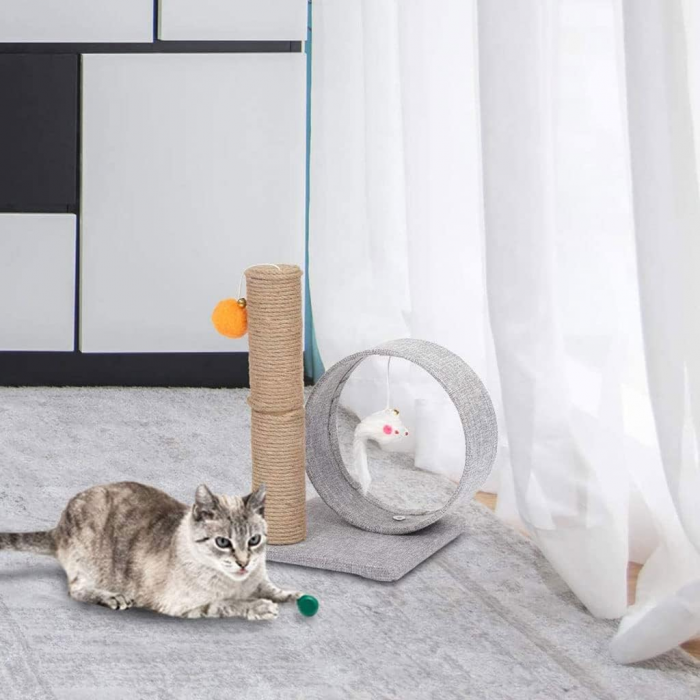 Cat Activity Tree Cat Climbing Frame Cat Tree TowerCat Tree Stand Cat Scratching Tree Interactive Dangling Ball Pet Activity Furniture House Kitten Climbing - Image 3