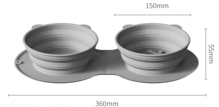 Foldable Pet Bowl - Anti-Flipping Slow Eat Column - Thickened Water Food Bowl Feeder for Travel - Portable Pet Supplies - Image 2