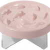 Cat Slow Feeder Food Bowl - Melamine Slow Feeding Cat Bowls Anti Vomiting - Fun Interactive Cat Puzzle Feeder Dish Healthy Eating Diet - Small Cat Plate Maze Design - Dishwasher Safe
