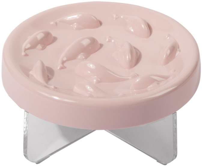 Cat Slow Feeder Food Bowl - Melamine Slow Feeding Cat Bowls Anti Vomiting - Fun Interactive Cat Puzzle Feeder Dish Healthy Eating Diet - Small Cat Plate Maze Design - Dishwasher Safe