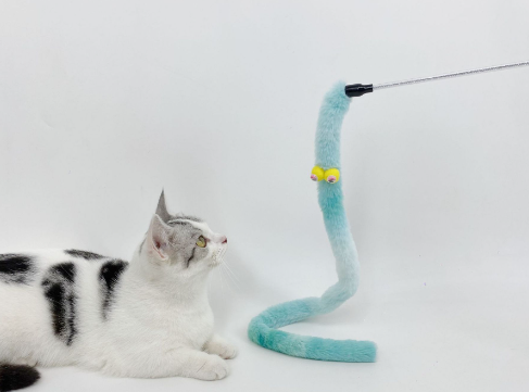 Cat Wand Toys Interactive Cat Wand Toy Rainbow Worm Cat Teaser Toy for Training Indoor Kitten Rainbow Worm String Interactive Toy Small Cat Chasing Toys for Exercise