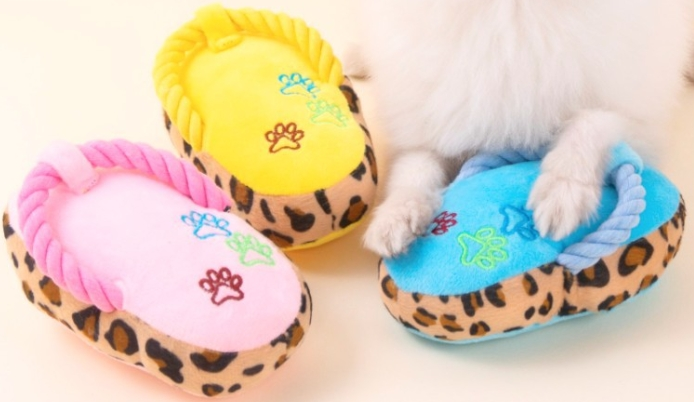Dog Toys for Dogs Durable Soft Cotton Chew Toy Shoe Shape Interactive Toy