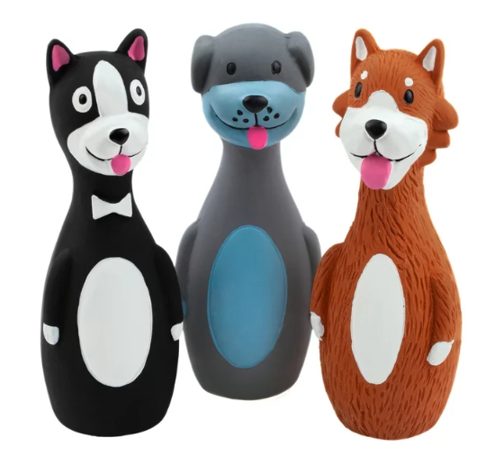 Squeaky Latex Dog Toys Standing Stick Dog Dog Toy Puppy Fetch Interactive Play for Small Dogs