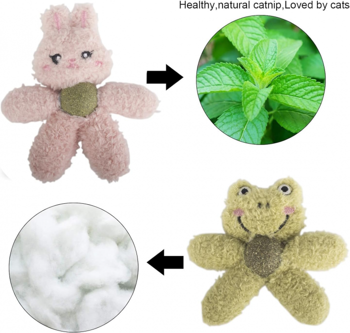 Cat Toys with Catnip Kitten Chew Bite Supplies Boredom Relief Fluffy Kitty Teeth Cleaning Chewing Cat Lovers Interactive Plush Gift - Image 2