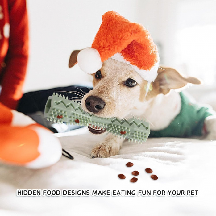 Dog Toys Puppy Toothbrush Chew Toys,Dog Chew Toy for Boredom Puzzle Treat Pet Slow Feeder Chew Toys Tough Rubber Chewers Toy,Dogs Dental Care Teeth Cleaning Toy for Small Medium Pet Dogs - Image 3