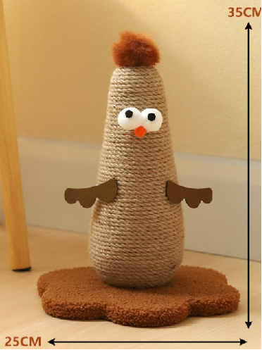 Chicken Design Cat Scratcher Cute Vertical Cat Scratching Post Sisal Cat Scratcher