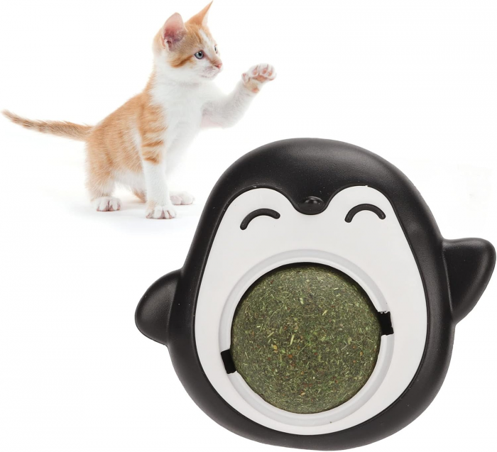 Cats Catnip Ball Catnip Wall Ball Edible Cat Nip Ball Cats Catnip Chew Toy Rotatable Interactive Cat Toy Adhesive Cat Licking Ball - Image 2